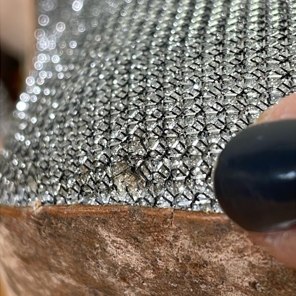 Badgley Mischka Ponderosa Silver Sparkle Stiletto Heel Sequin Pumps Shoes Size 8 - Picture 14 of 14